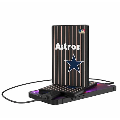 Houston Astros 2500 mAh Pinstripe Cooperstown Design Credit Card Powerbank