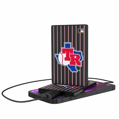 Texas Rangers 2500 mAh Pinstripe Cooperstown Design Credit Card Powerbank