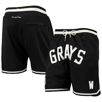 Men's Rings & Crwns Black Homestead Grays Negro League Baseball Replica Mesh Shorts