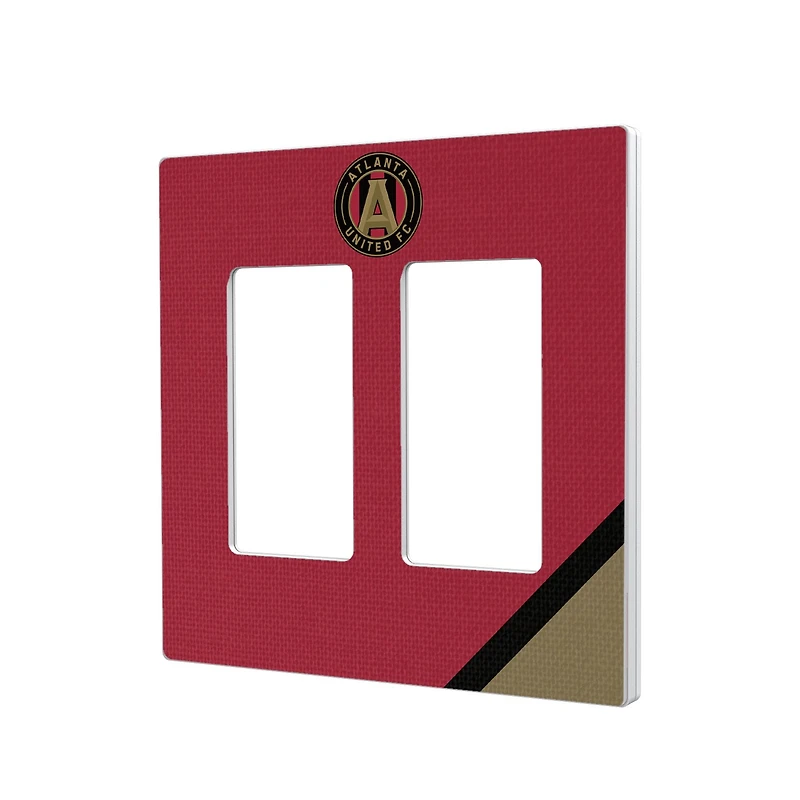 Atlanta United FC Diagonal Stripe Design Double Rocker Lightswitch Plate