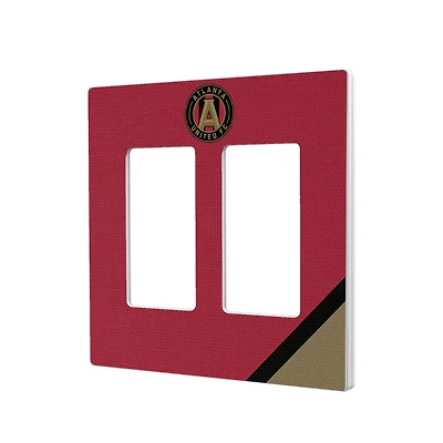 Atlanta United FC Diagonal Stripe Design Double Rocker Lightswitch Plate