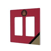 Atlanta United FC Diagonal Stripe Design Double Rocker Lightswitch Plate