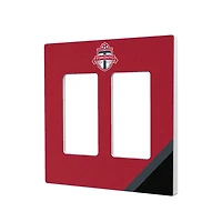 Toronto FC Diagonal Stripe Design Double Rocker Lightswitch Plate