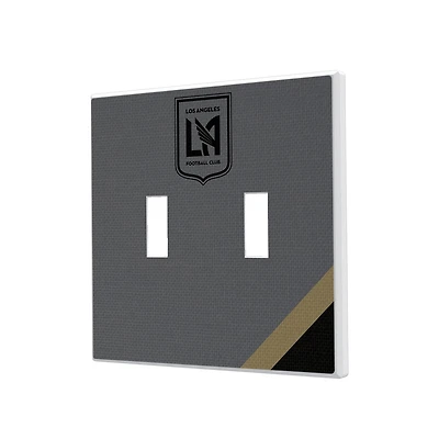 LAFC Diagonal Stripe Design Double Toggle Lightswitch Plate