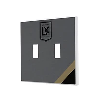 LAFC Diagonal Stripe Design Double Toggle Lightswitch Plate
