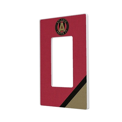 Atlanta United FC Diagonal Stripe Design Single Rocker Lightswitch Plate