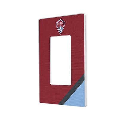 Colorado Rapids Diagonal Stripe Design Single Rocker Lightswitch Plate