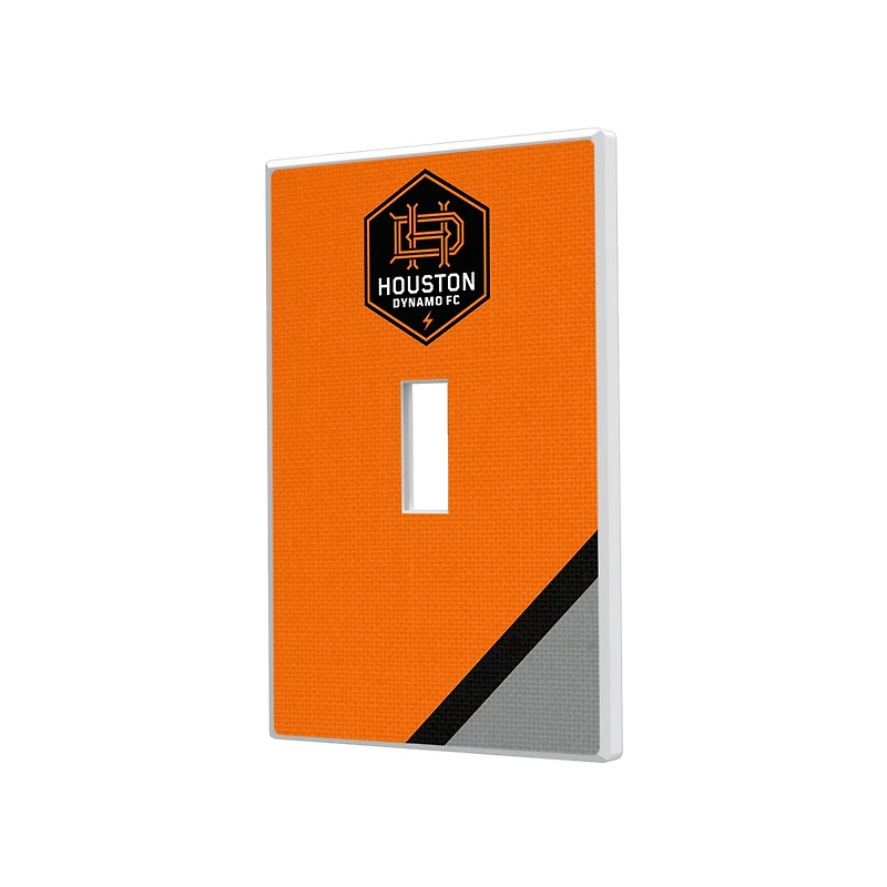 Houston Dynamo FC Diagonal Stripe Design Single Toggle Lightswitch Plate