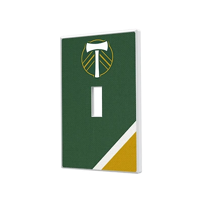 Portland Timbers Diagonal Stripe Design Single Toggle Lightswitch Plate