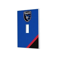 San Jose Earthquakes Diagonal Stripe Design Single Toggle Lightswitch Plate