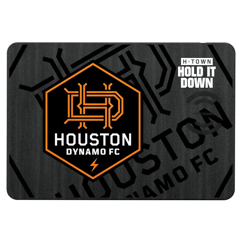 Houston Dynamo FC Mono Tilt Logo Wireless Charger & Mouse Pad