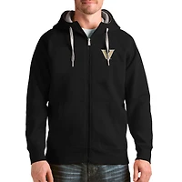 Men's Antigua Black Vanderbilt Commodores Team Victory Full-Zip Hoodie