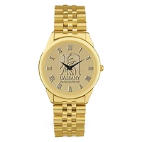 Gold Albany Great Danes Team Medallion Rolled Link Bracelet Wristwatch
