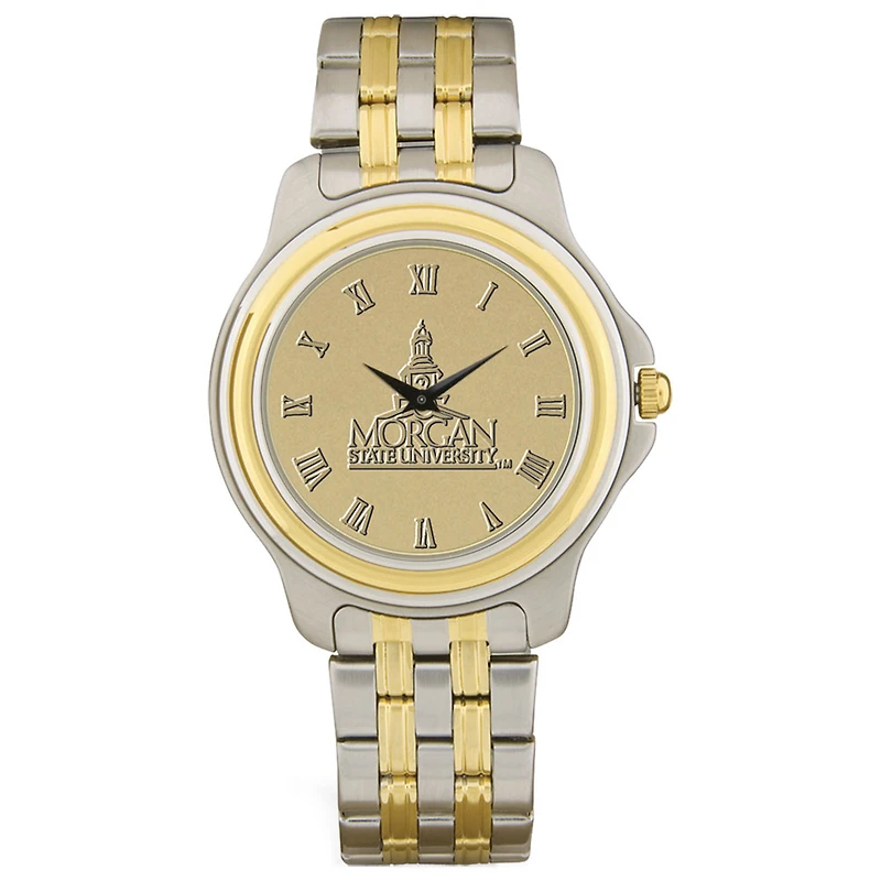 Gold/Silver Morgan State Bears Two-Tone Medallion Wristwatch