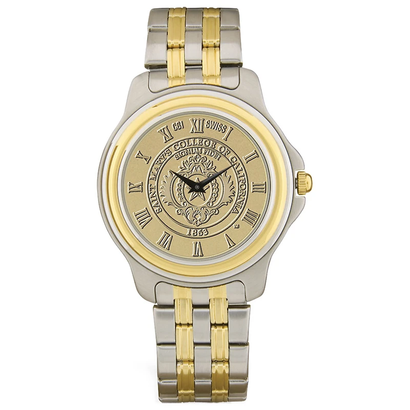 Gold/Silver Saint Mary's Gaels Two-Tone Medallion Wristwatch