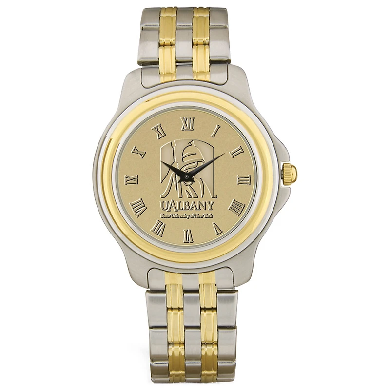 Gold/Silver Albany Great Danes Team Two-Tone Medallion Wristwatch