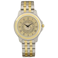 Gold/Silver Ursinus Bears Two-Tone Medallion Wristwatch