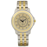 Gold/Silver Washington College Shoremen Two-Tone Medallion Wristwatch