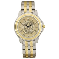 Gold/Silver Hobart & William Smith Colleges Two-Tone Medallion Wristwatch