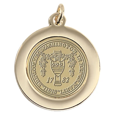 Women's Gold Washington College Shoremen Pendant