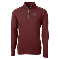 Men's Cutter & Buck Maroon Montana Grizzlies Adapt Eco Knit Stretch Recycled Quarter-Zip Pullover Top