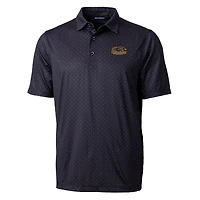 Men's Cutter & Buck Black Wisconsin-Milwaukee Panthers Pike Double Dot Print Stretch Polo