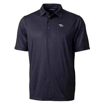 Men's Cutter & Buck Black North Carolina Central Eagles Pike Double Dot Print Stretch Polo