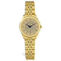 Women's Gold Hood College Blazers Medallion Rolled Link Bracelet Wristwatch