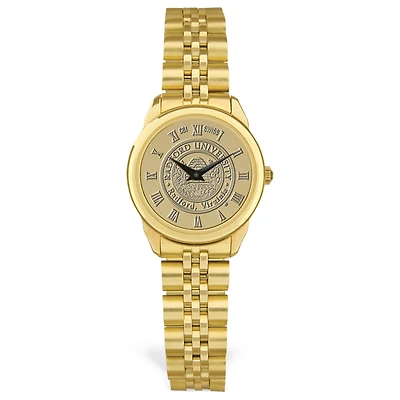 Women's Gold Radford Highlanders Medallion Rolled Link Bracelet Wristwatch