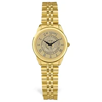 Women's Gold Albany Great Danes Medallion Rolled Link Bracelet Wristwatch