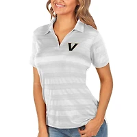 Women's Antigua White Vanderbilt Commodores Team Logo Compass Polo