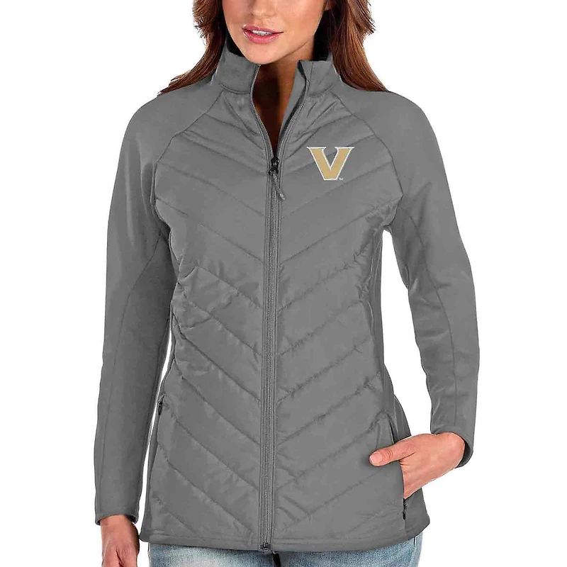 Women's Antigua Silver Vanderbilt Commodores Altitude Puffer Full-Zip Jacket