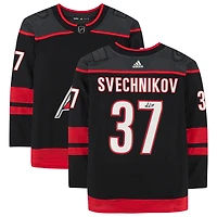 Andrei Svechnikov Black Carolina Hurricanes Autographed adidas Authentic Jersey