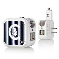 Chicago Cubs - 2-in-1 Pinstripe Cooperstown Design USB Charger