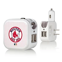 Boston Red Sox 2-in-1 Pinstripe Cooperstown Design USB Charger
