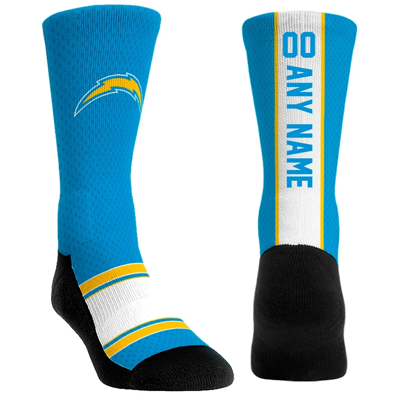 Youth Rock Em Socks Los Angeles Chargers Custom Jersey Crew Socks