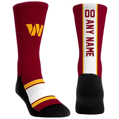 Youth Rock Em Socks Washington Commanders Custom Jersey Crew Socks