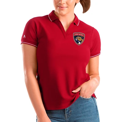 Women's Antigua Red Florida Panthers Affluent Polo