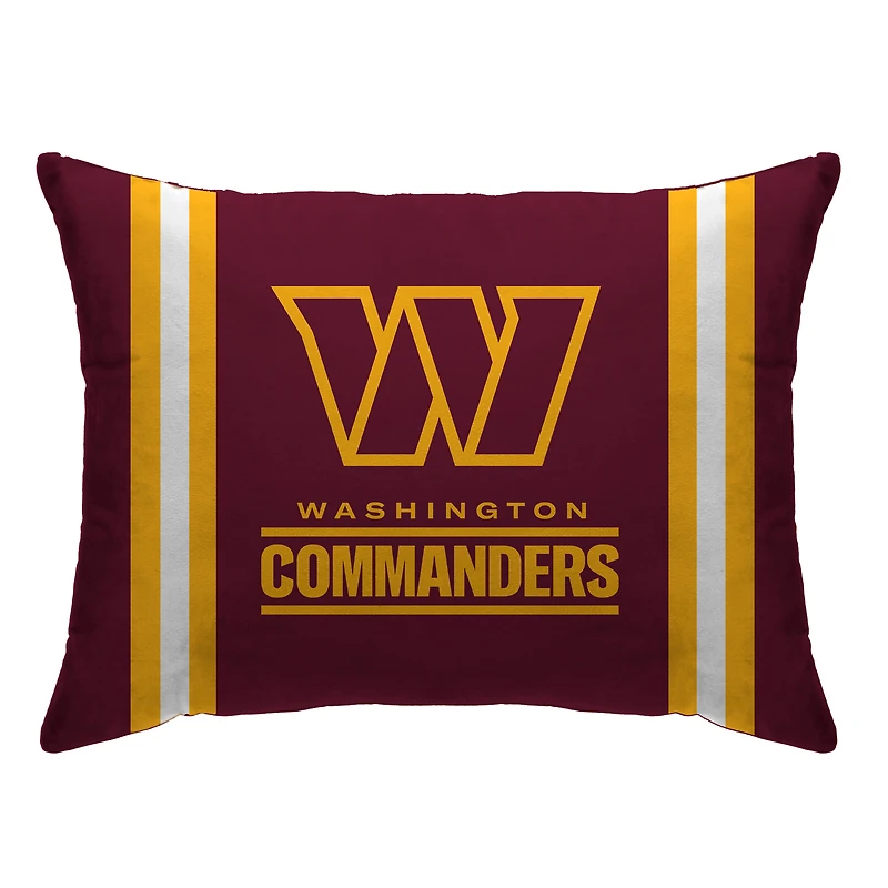 Washington Commanders 20'' x 26'' Standard Stripe Logo Bed Pillow