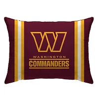 Washington Commanders 20'' x 26'' Standard Stripe Logo Bed Pillow