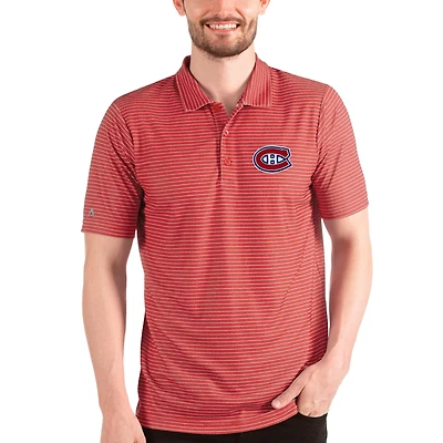 Men's Antigua Heathered Red Montreal Canadiens Esteem Polo