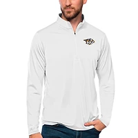 Men's Antigua White Nashville Predators Tribute Quarter-Zip Pullover Top