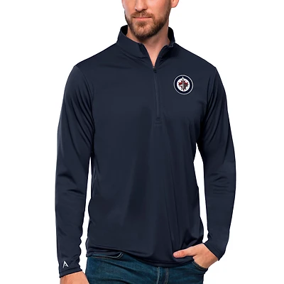 Men's Antigua Navy Winnipeg Jets Tribute Quarter-Zip Pullover Top