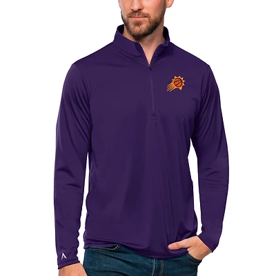 Men's Antigua Purple Phoenix Suns Tribute Quarter-Zip Pullover Top
