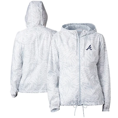 Women's Columbia Gray Atlanta Braves Flash Forward Full-Zip Windbreaker Jacket