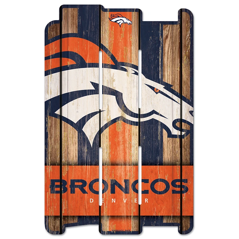 WinCraft Denver Broncos 11'' x 17'' Fence Decorative Wood Sign