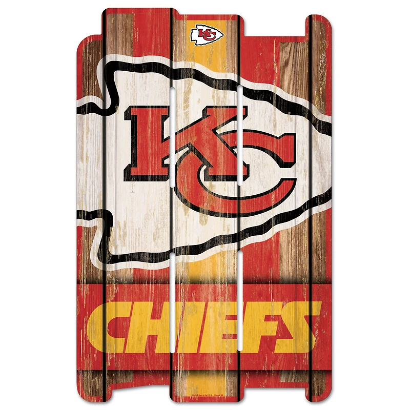 WinCraft Kansas City Chiefs 11'' x 17'' Fence Decorative Wood Sign