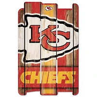 WinCraft Kansas City Chiefs 11'' x 17'' Fence Decorative Wood Sign