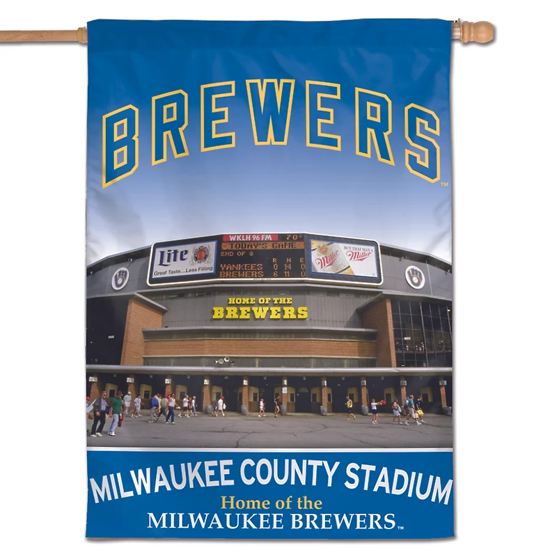 WinCraft Milwaukee Brewers 28" x 40" Two-Sided Vertical Banner