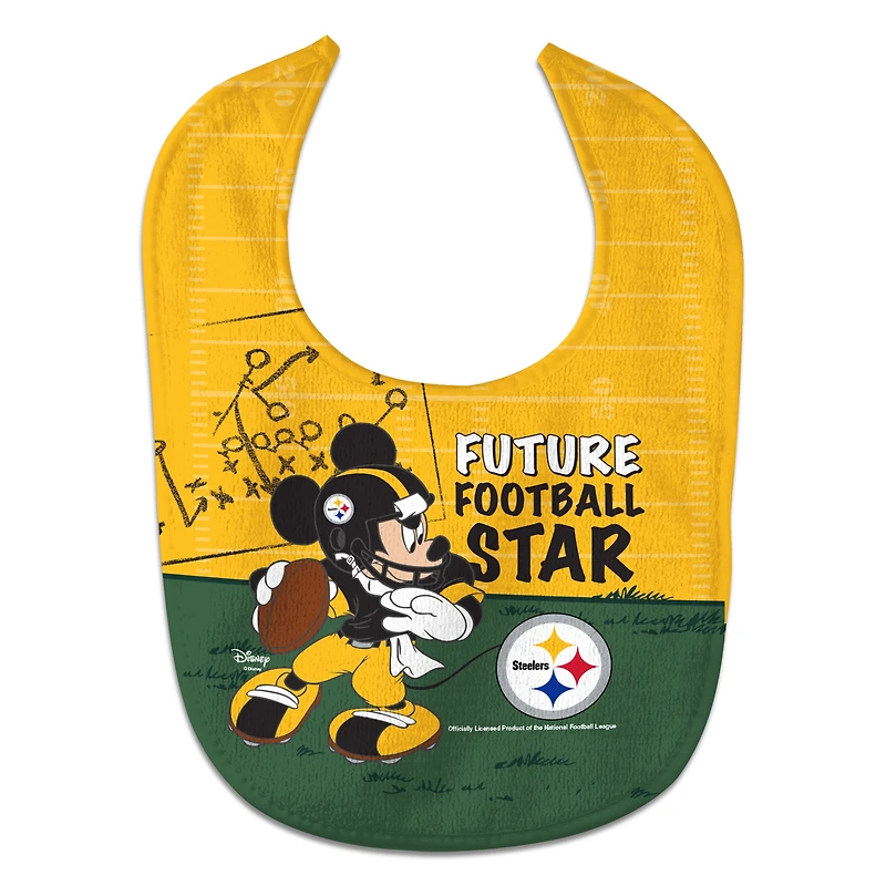 Newborn & Infant WinCraft Pittsburgh Steelers Disney All-Pro Baby Bib